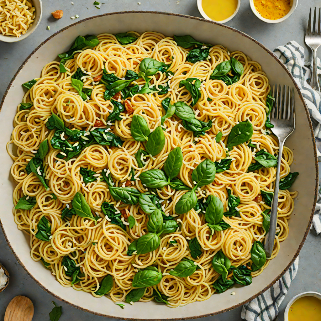 One-Pot Garlic Butter Spaghetti with Spinach
