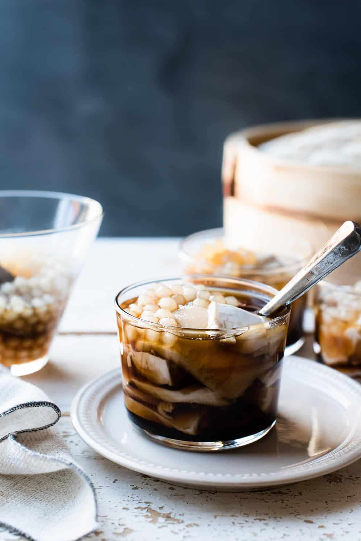 Sweet Taho with Silken Tofu and Caramelized Brown Sugar Syrup