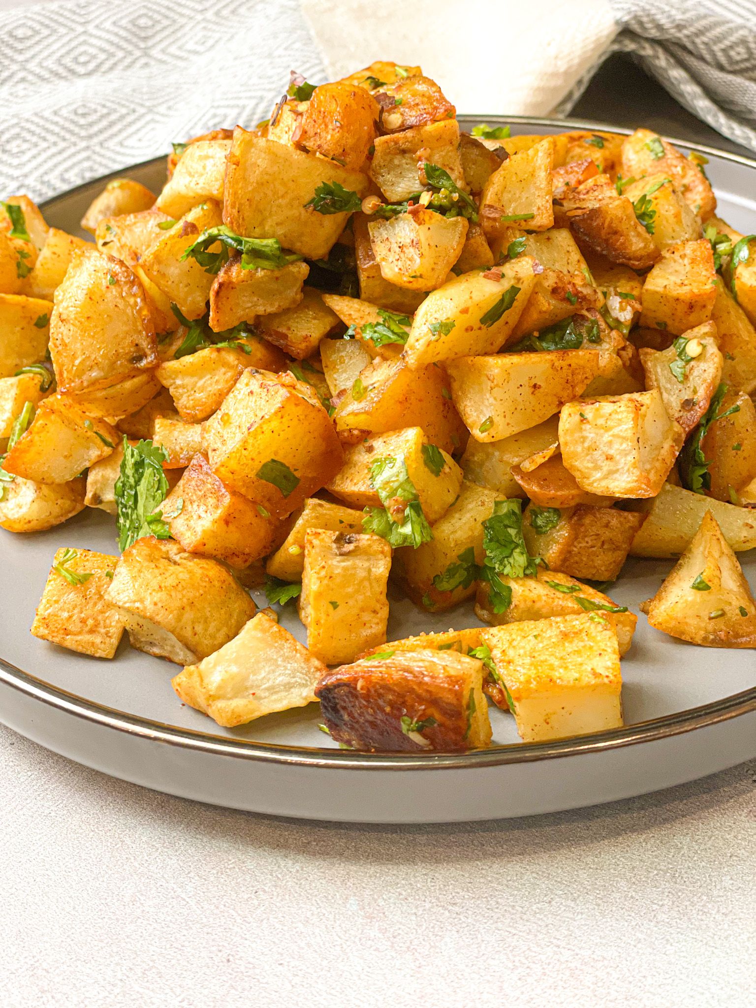 Batata Harra with Garlic Cilantro Sauce