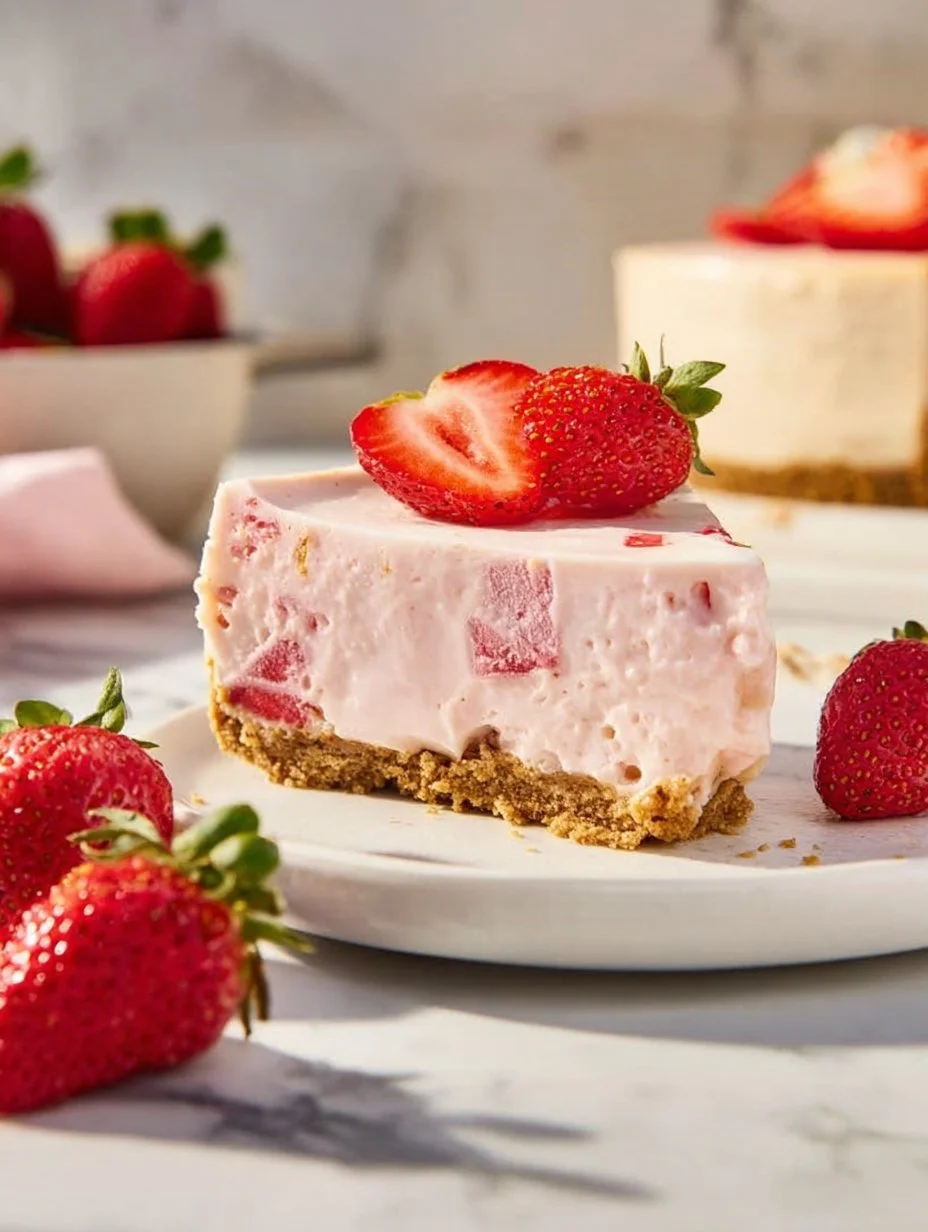 No-Bake Strawberry Cheesecake for Two