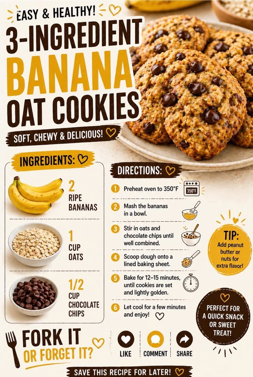 One-Bowl Banana Oat Cookies