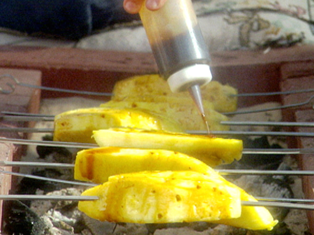 Honey-Lime Grilled Pineapple Skewers