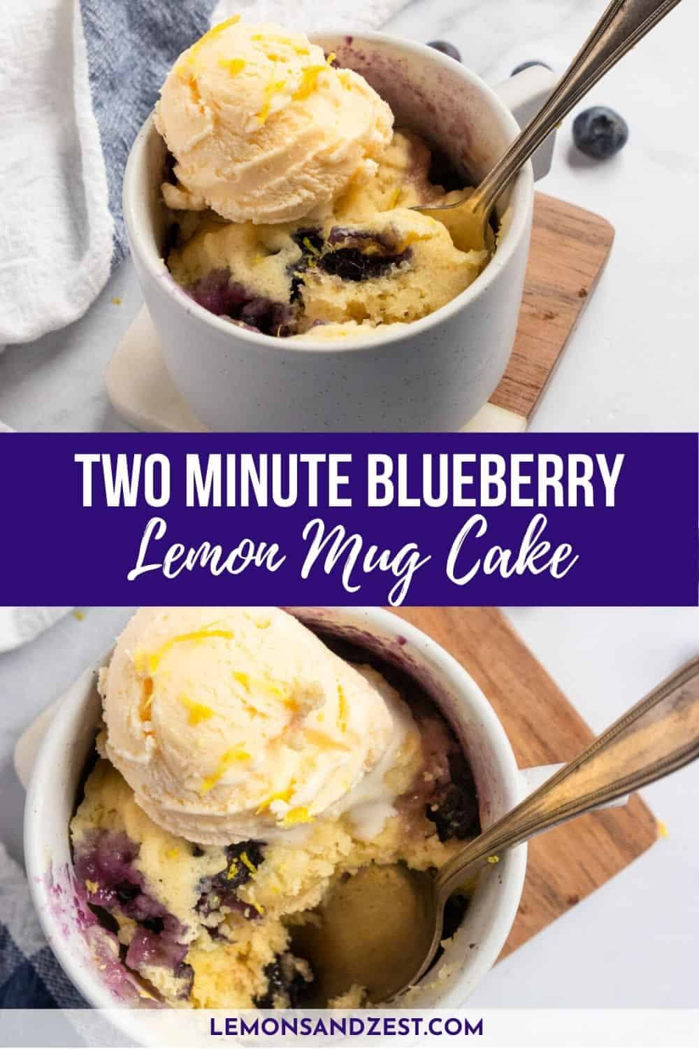 Rapid Lemon Blueberry Mug Cake