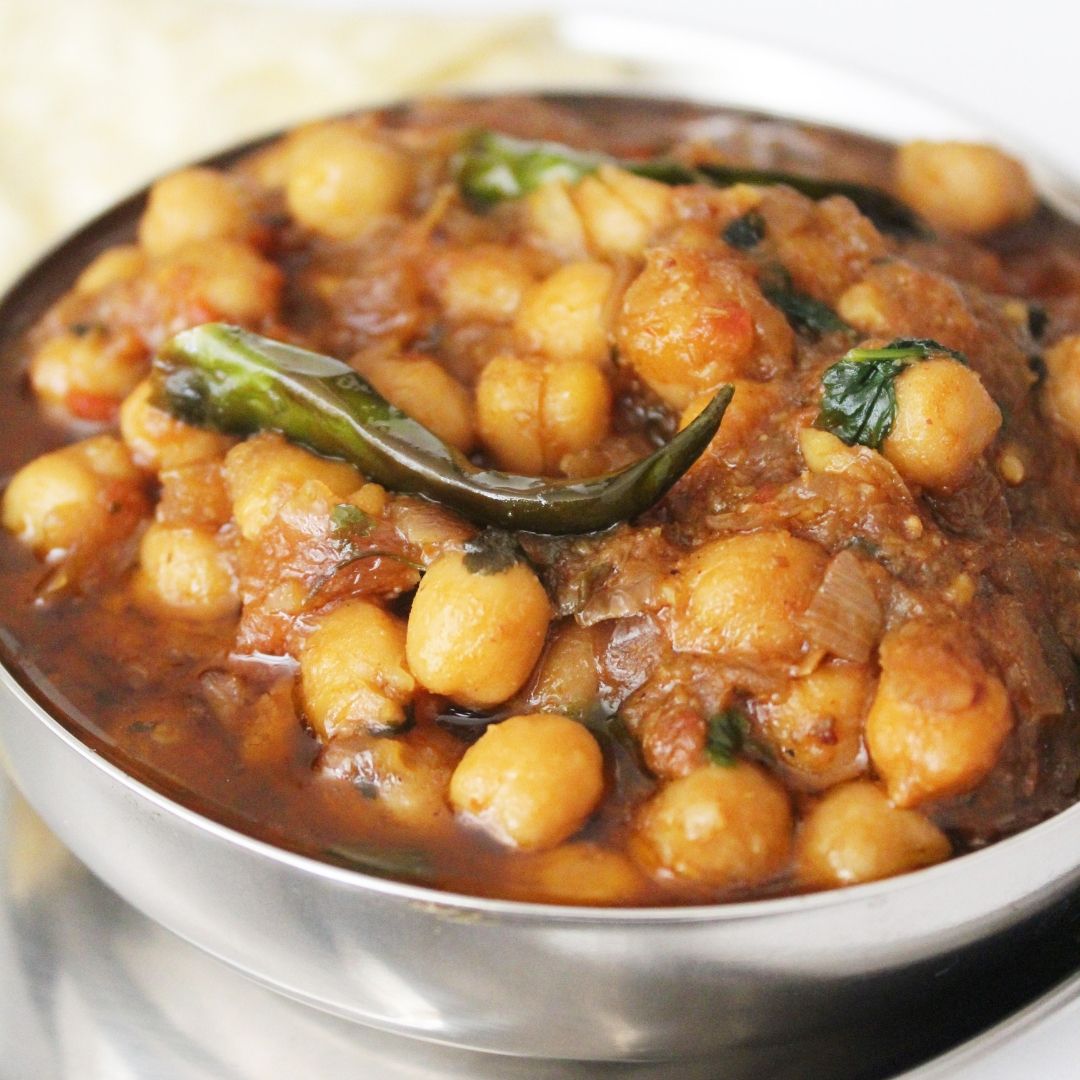 Traditional Chana Masala with Garam Masala Spice Blend