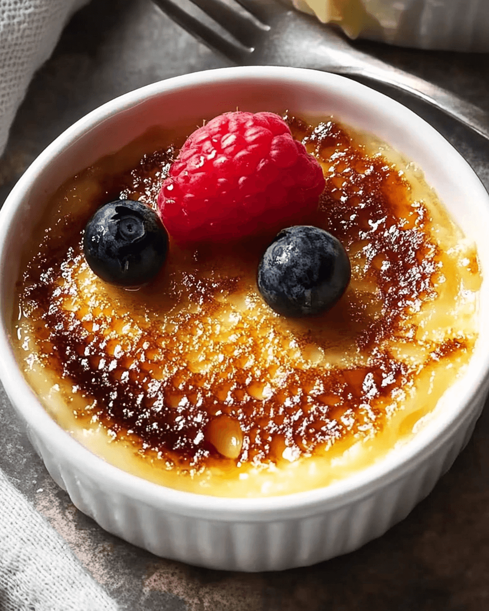Classic French Crème Brûlée with Perfect Caramelized Top