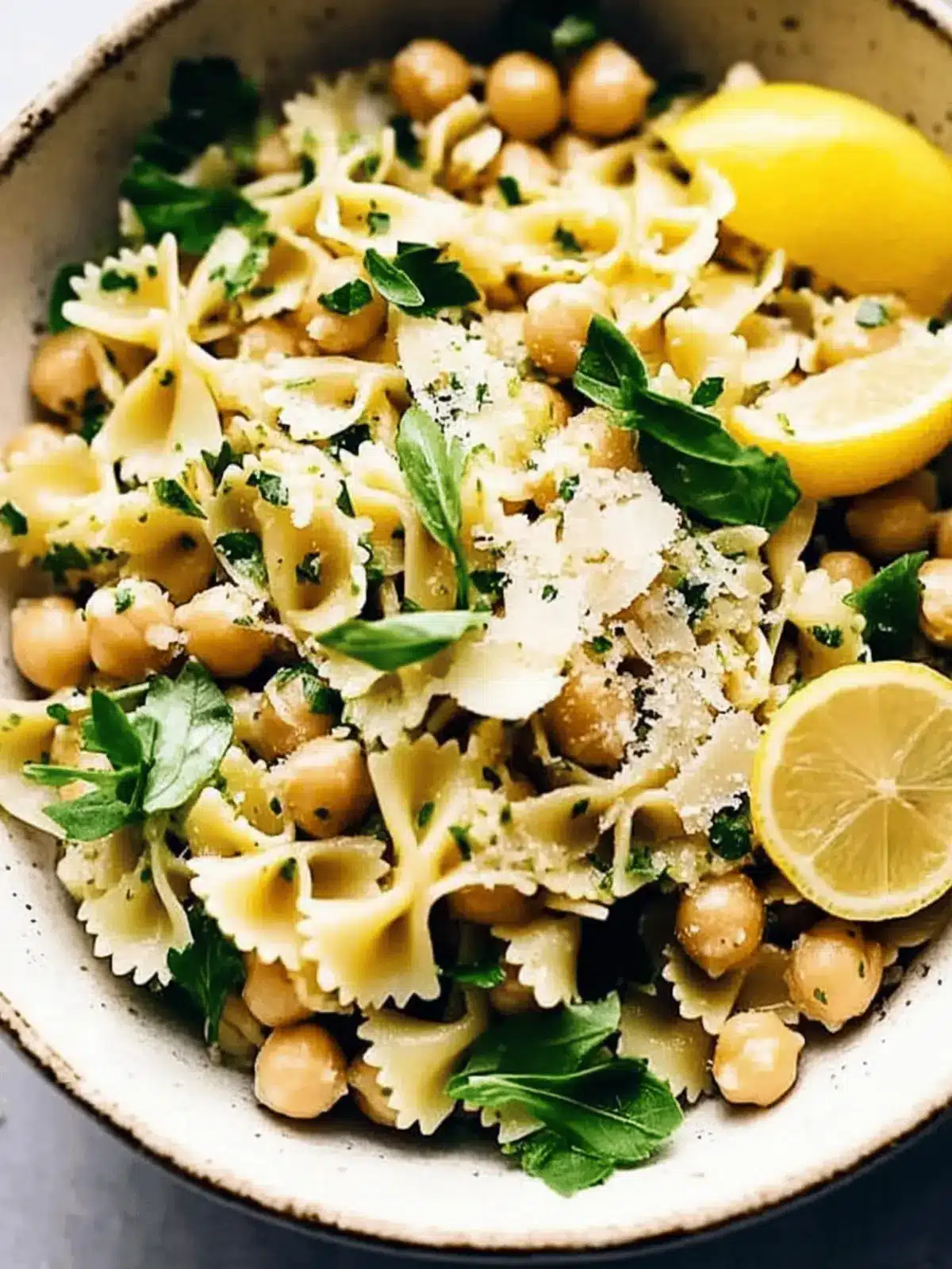 Sun-Drenched Lemon-Herb Chickpea Pasta