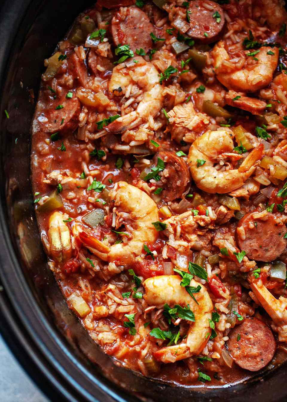 Slow Cooker Cajun-Style Jambalaya with Andouille Sausage