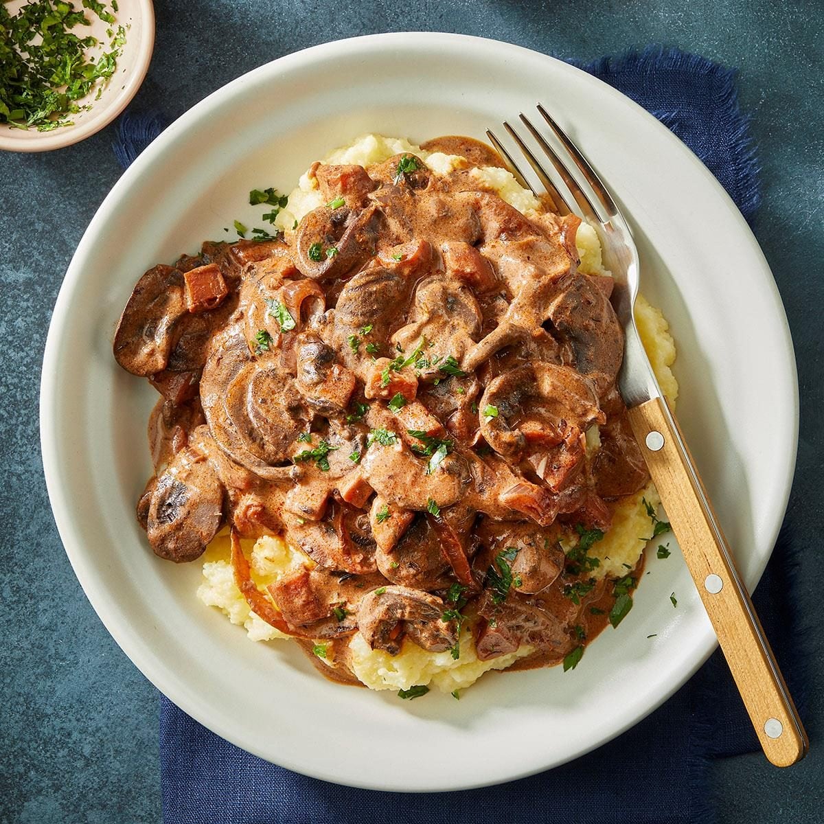 Kangaroo and Mushroom Bourguignon
