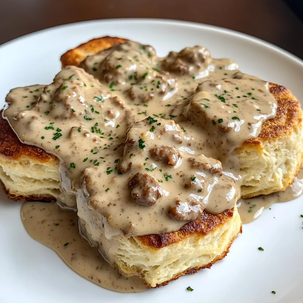 New Orleans-Style Buttermilk Biscuit and Sausage Gravy