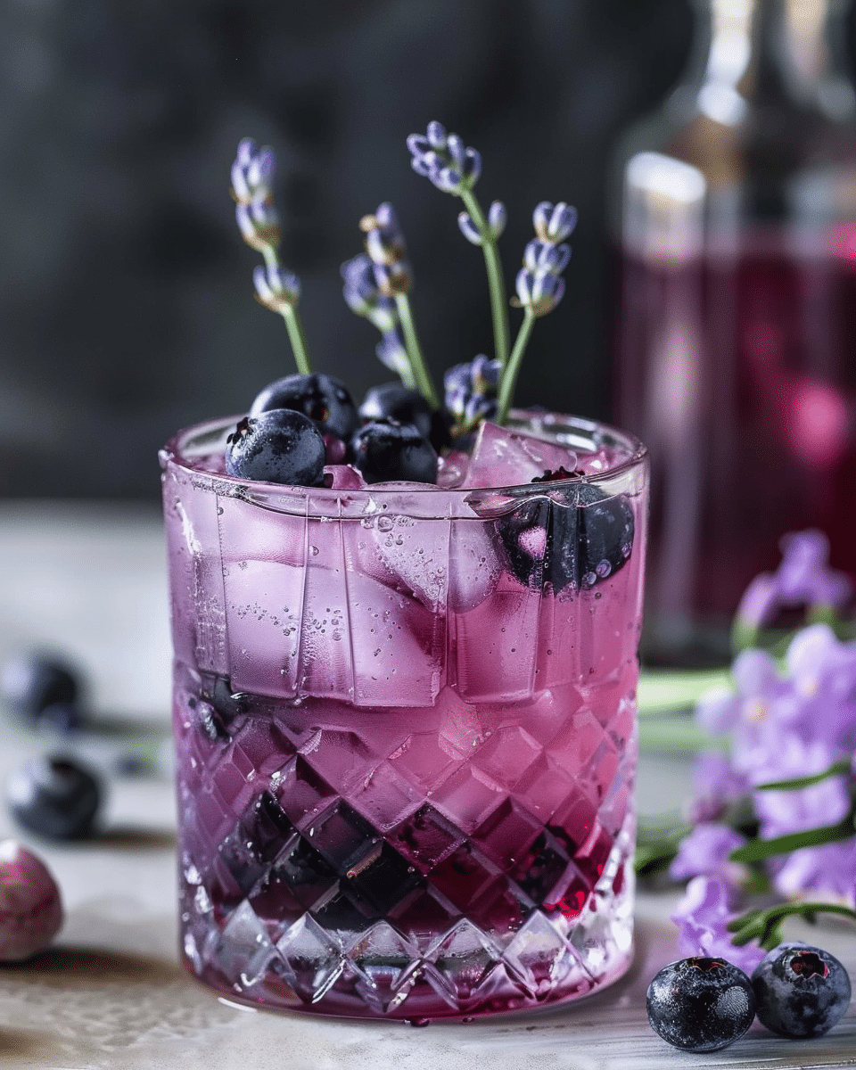 Berry Lavender Gin Collins