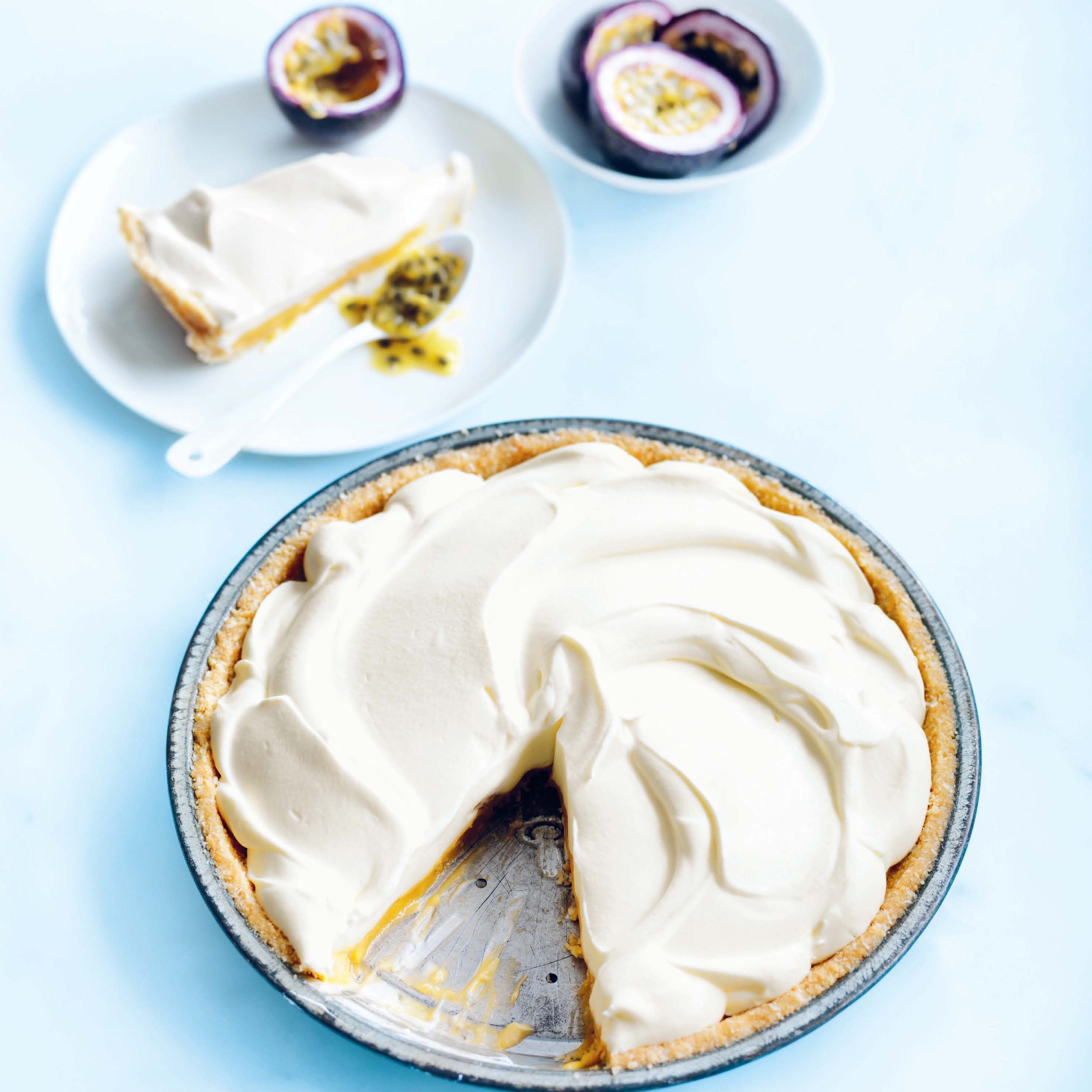Passionfruit and Coconut Custard Tart