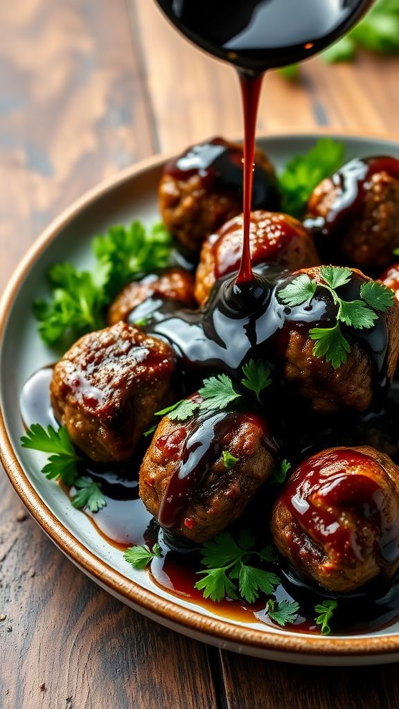 Lemon Myrtle and Cashew-Glazed Lamb Meatballs with Roasted Vegetables