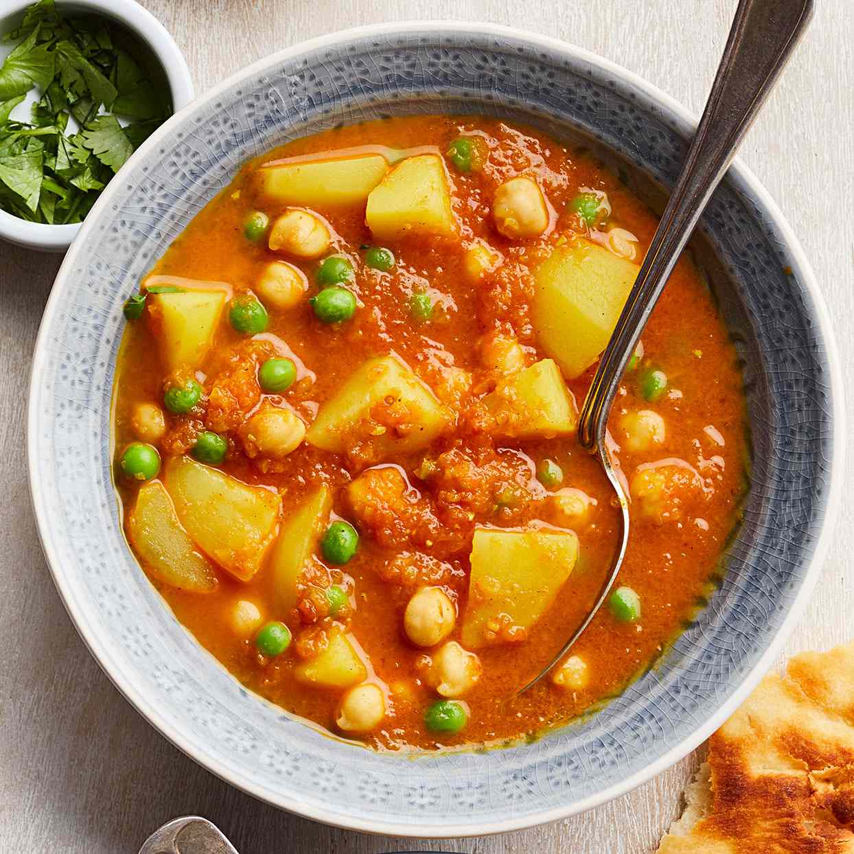 Spiced Gujarati Chickpea and Potato Curry with Tamarind