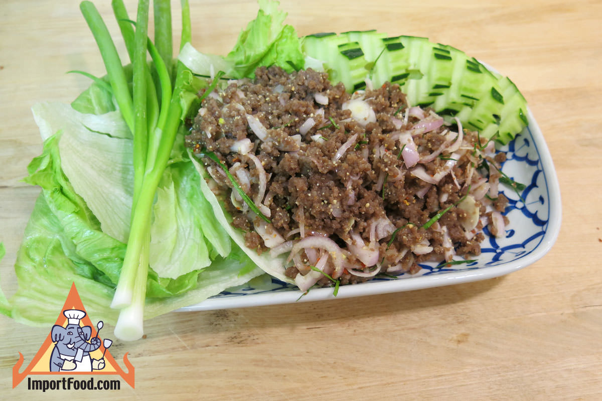 Lao-Style Beef Laap with Toasted Rice Powder