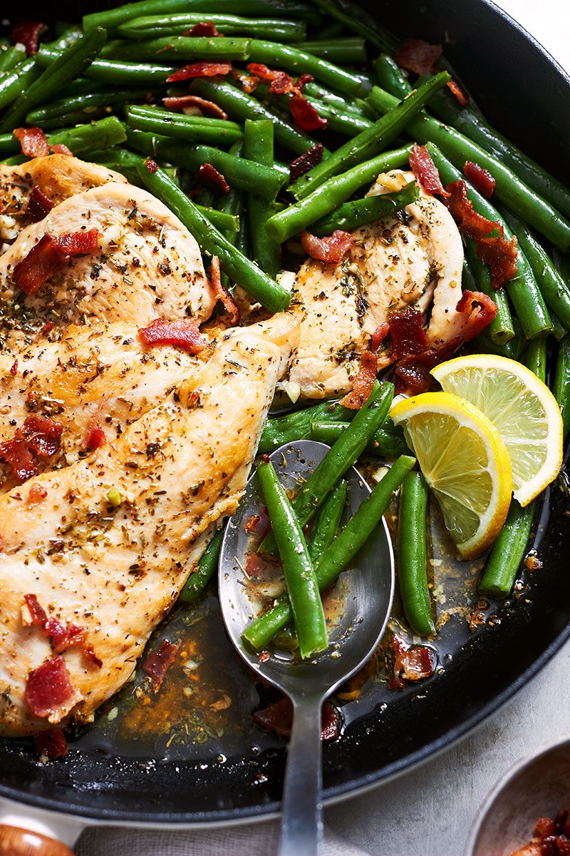 One-Pot Garlic Lemon Chicken with Green Beans