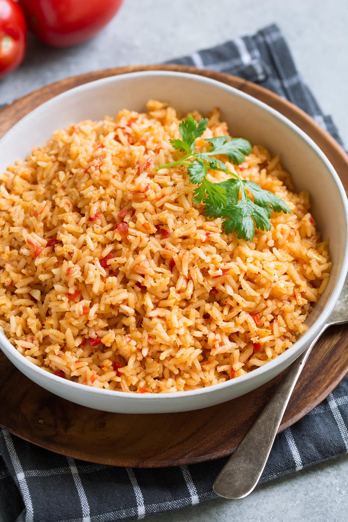 Stovetop Spanish Rice with Roasted Red Pepper and Garlic