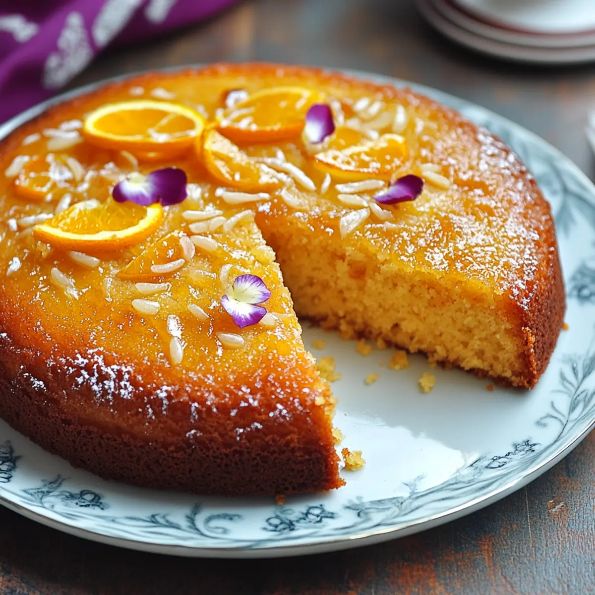 Baked Syrian Semolina Cake with Orange Blossom Syrup
