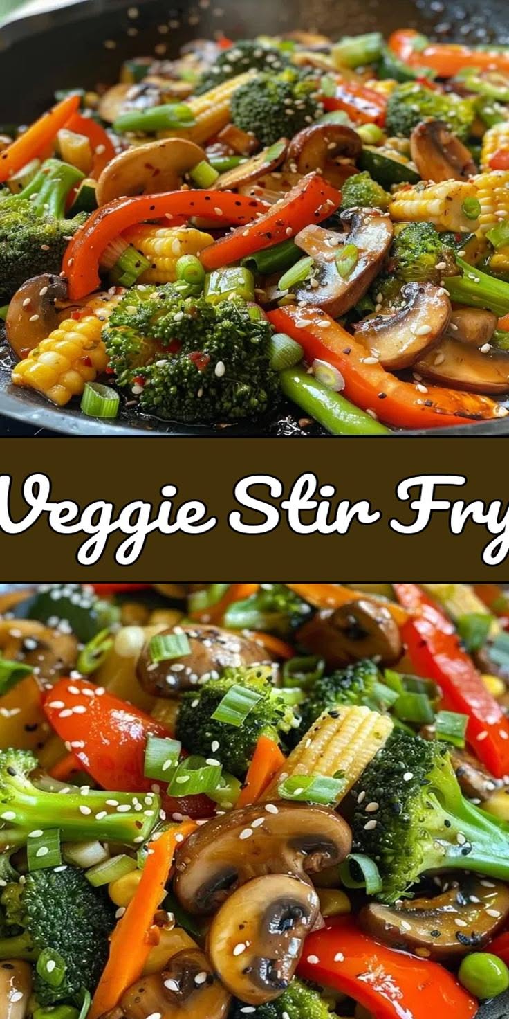 Vegetable Stir-Fry with Garlic-Soy Sauce and Sesame Seeds