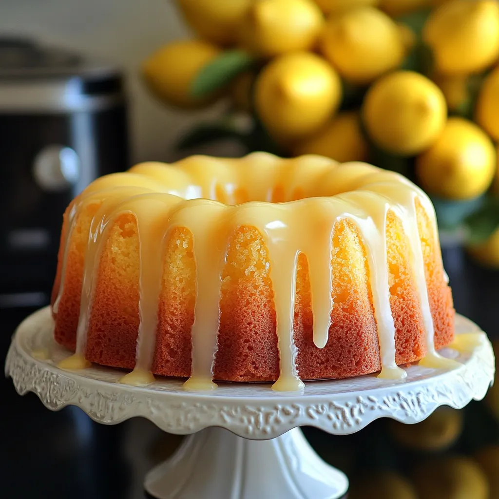 Lemon Yogurt Bundt Cake with Glazed Citrus Drizzle