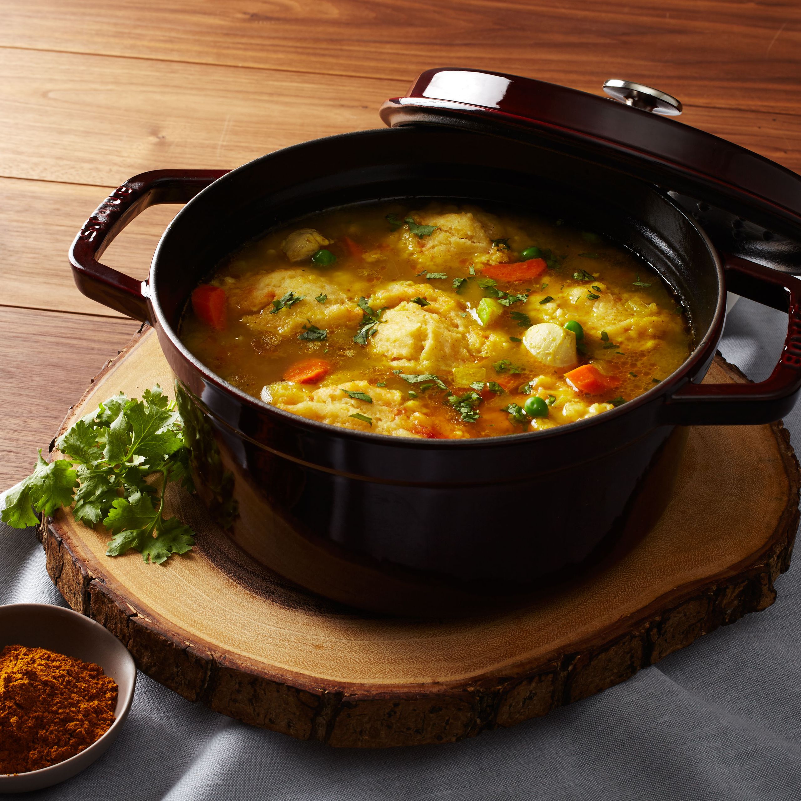 Curried Crab and Dumplings Stew