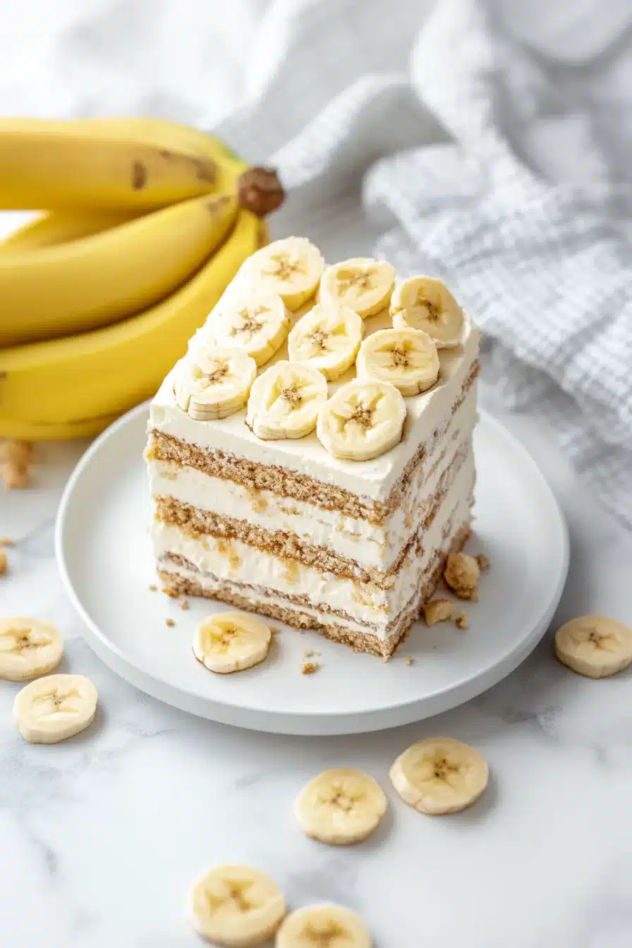 No-Bake Peanut Butter Banana Icebox Cake