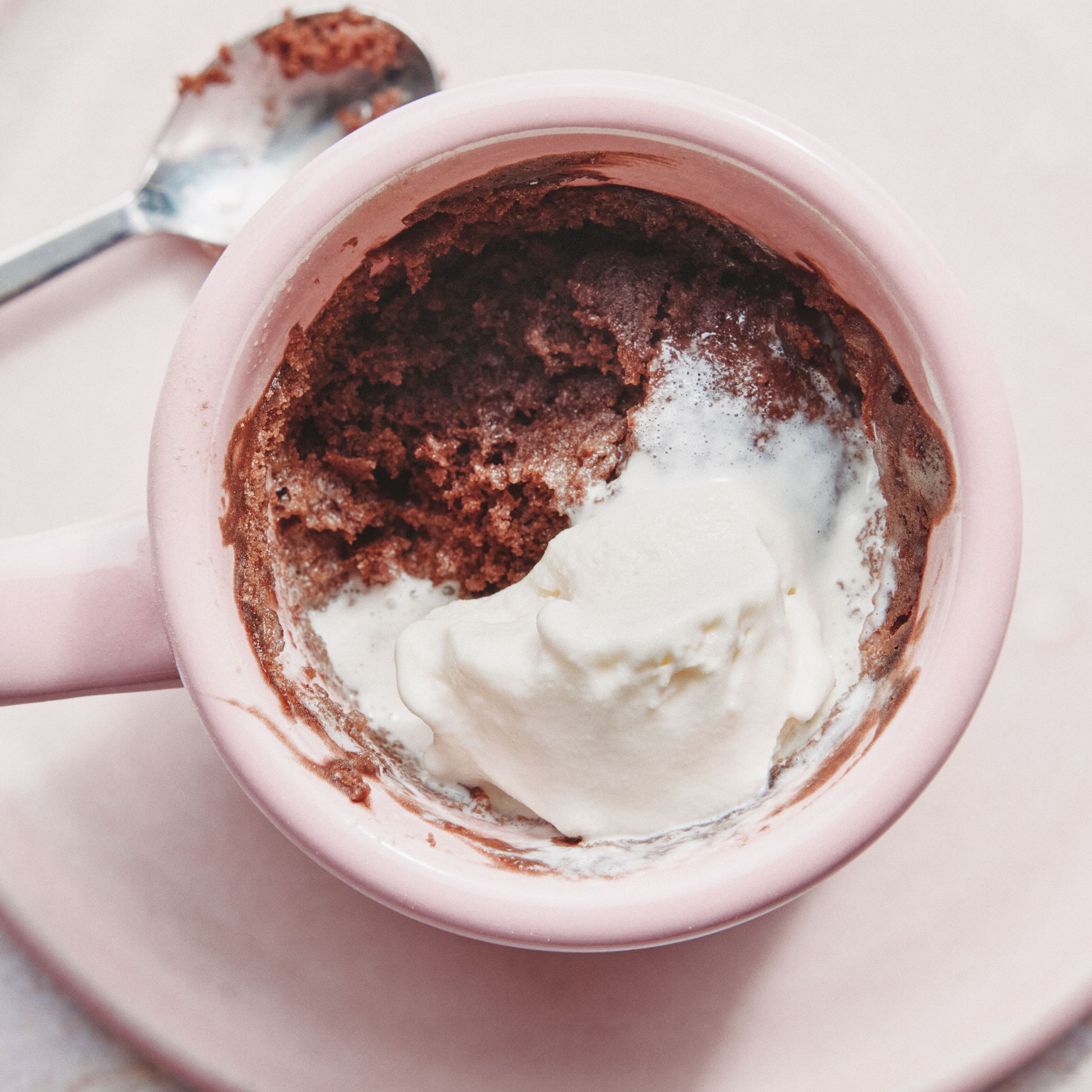 Microwave Coconut Chocolate Mug Cake