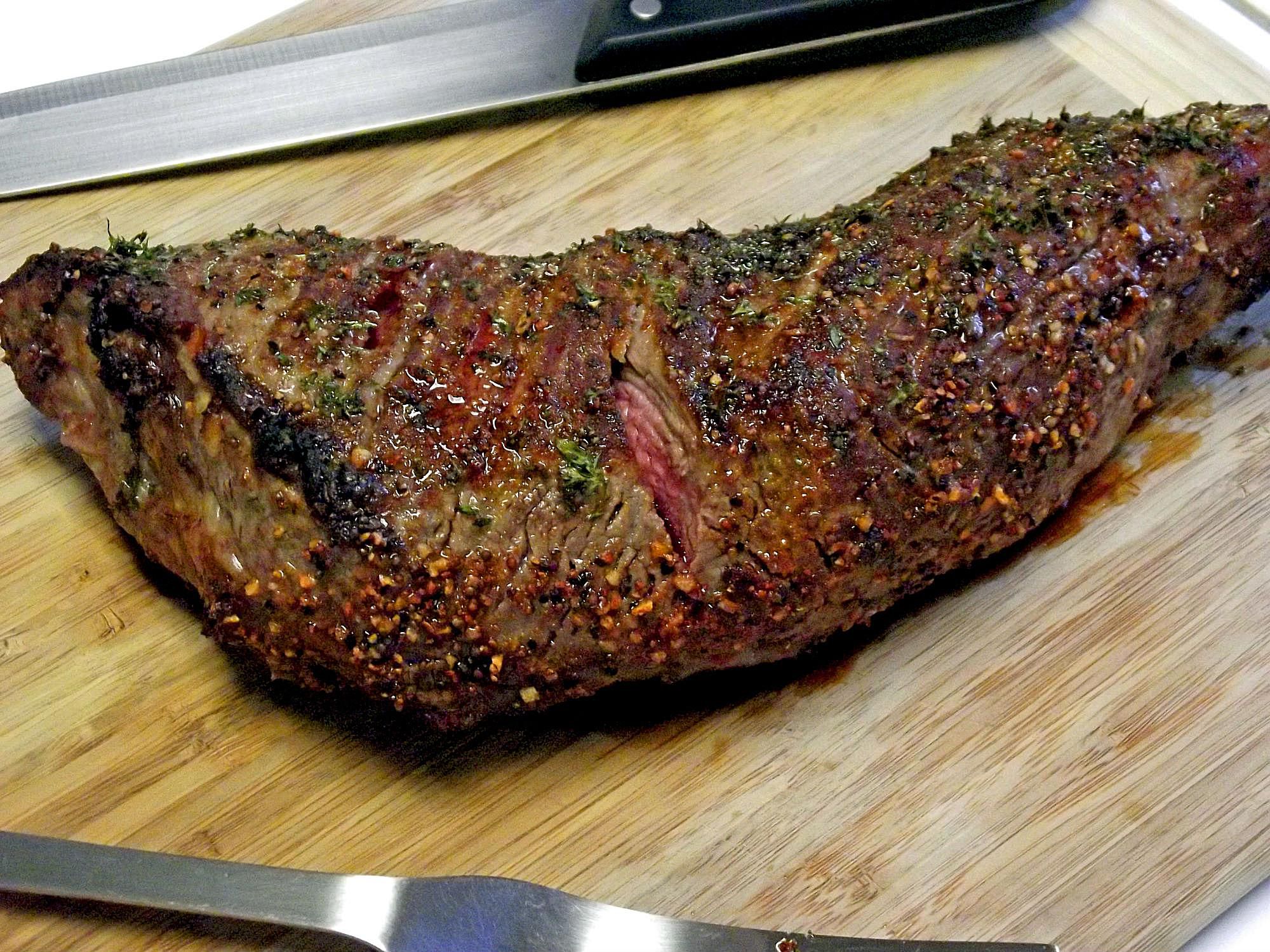 Grilled Tri-Tip Steak with Garlic and Herb Chimichurri