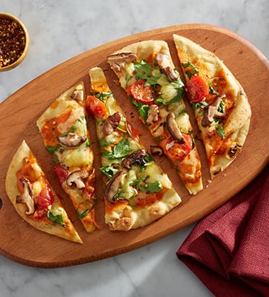 Smoked Gouda and Chorizo Flatbread with Roasted Red Peppers