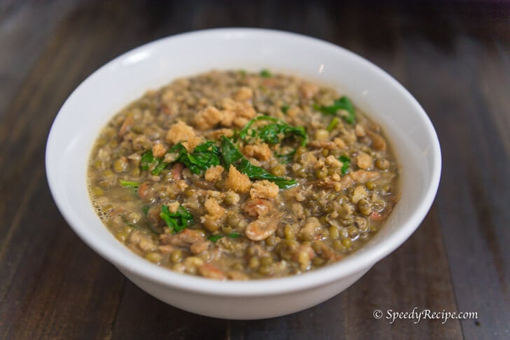 Sautéed Ginisang Munggo with Spinach and Garlic