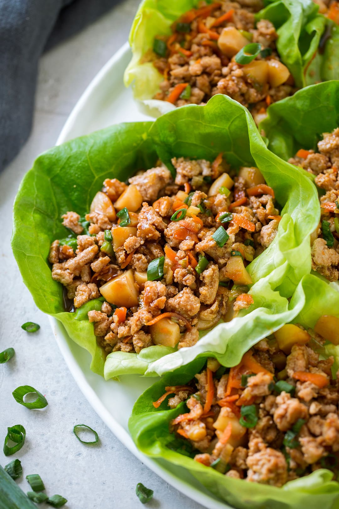 Spicy Tiki-Style Shrimp Lettuce Wraps with Mango Salsa