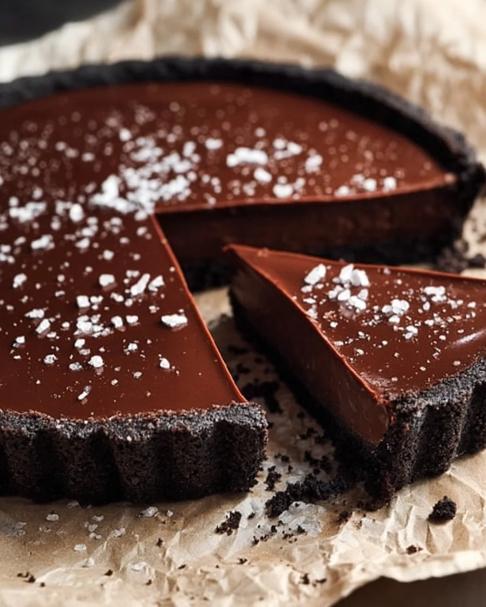 Molasses Dark Rum Chocolate Ganache Tart