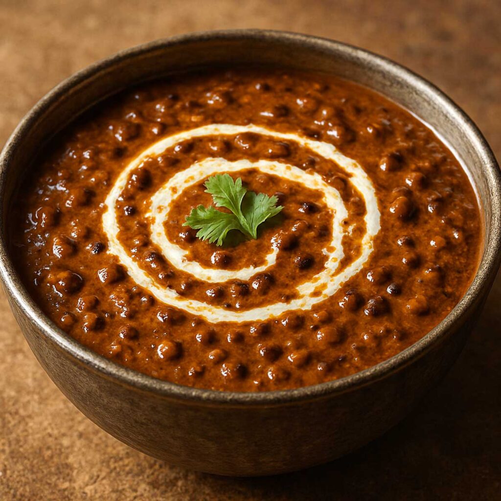 Rich Dal Makhani Simmered with Butter and Cream
