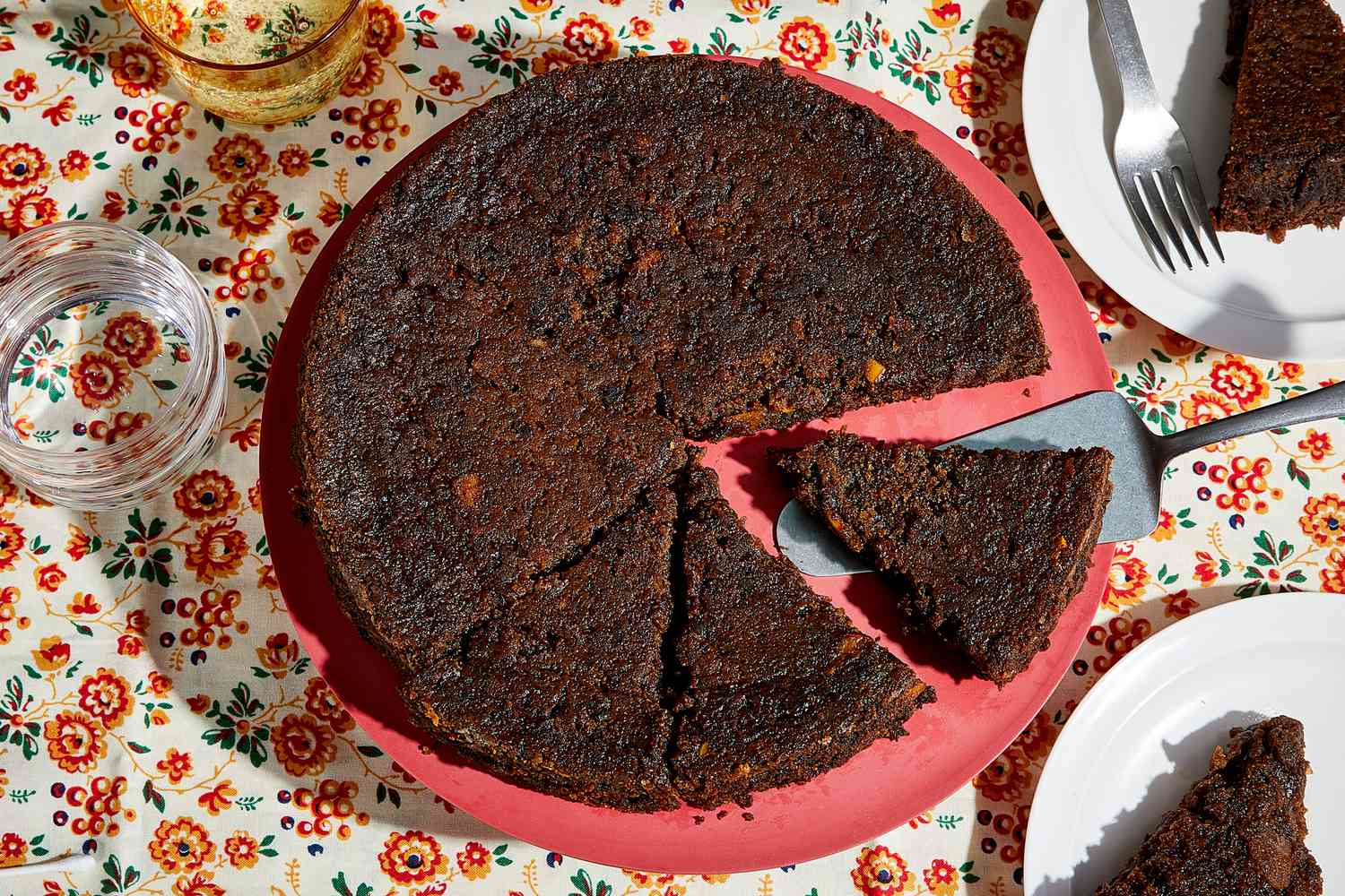 Caribbean Rum-Soaked Black Cake with Spiced Fruits