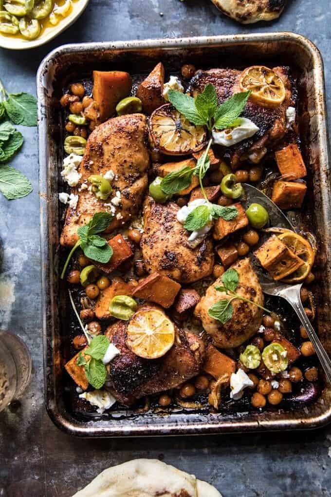One-Pot Smoky Chickpea and Harissa Chicken