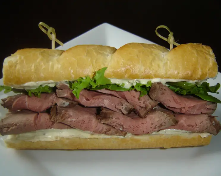 Beef on Weck Sandwich with Horseradish Cream