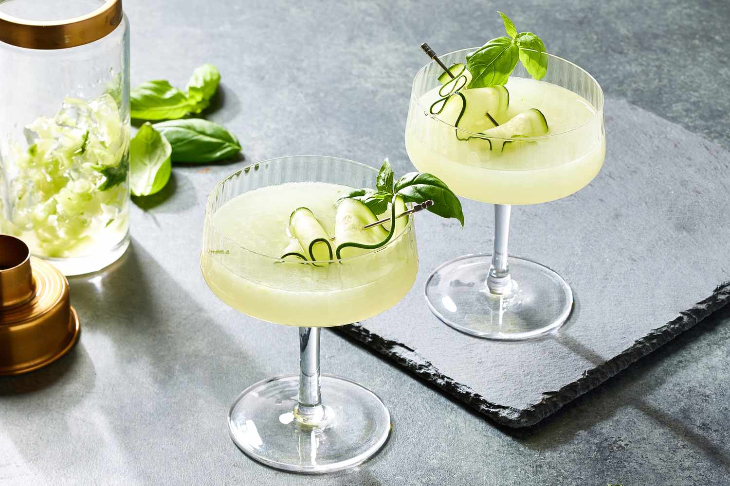 Cucumber-Basil Gin Martini