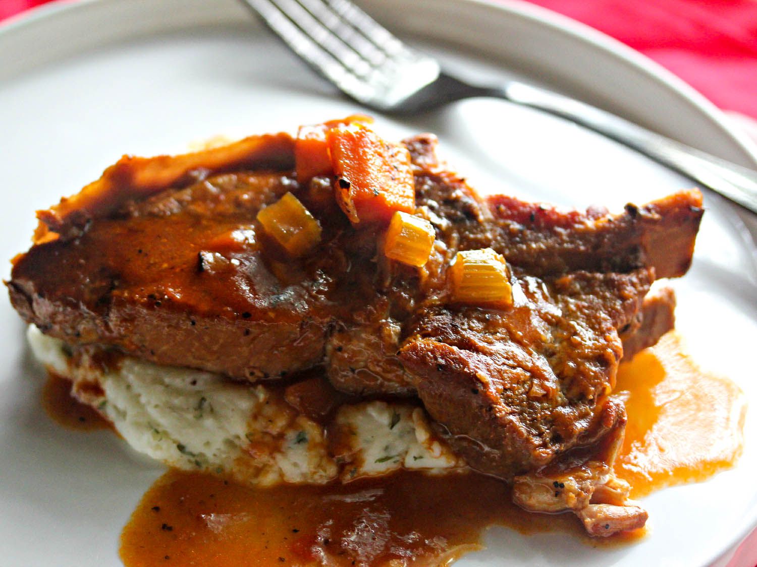 Braised Southern-Style Pork Shoulder with Bourbon Glaze