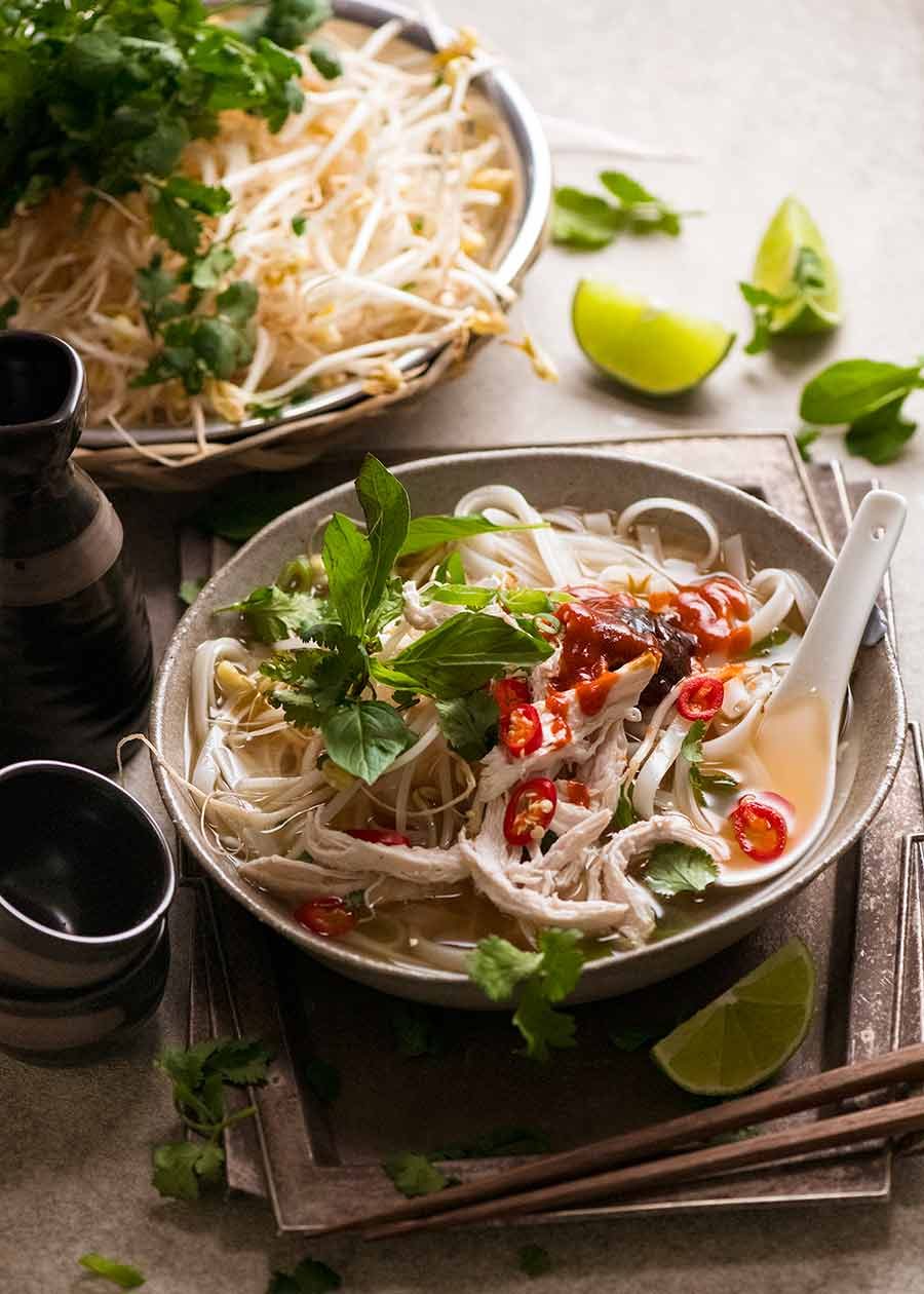 Vietnamese Pho-Inspired Vegetable Soup with Fresh Herbs