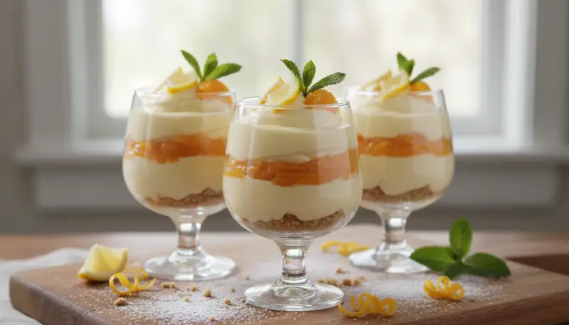 No-Bake Citrus Cream Parfaits with Honeyed Almonds