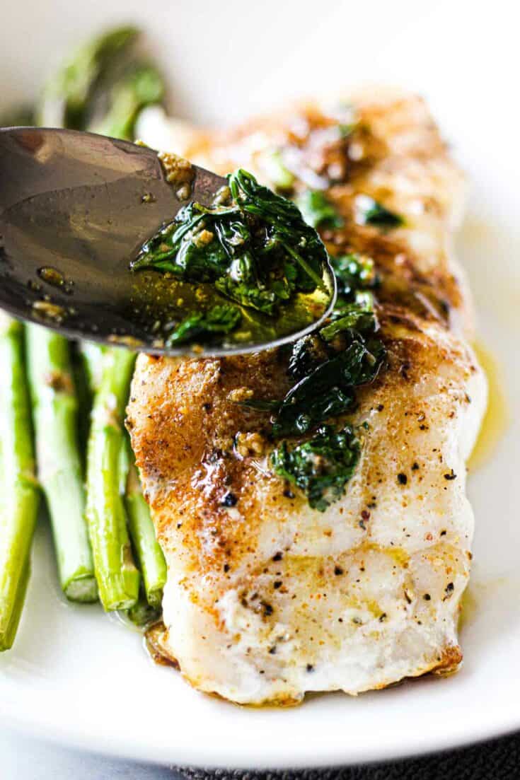 Pan-Seared Florida Grouper with Citrus-Herb Butter