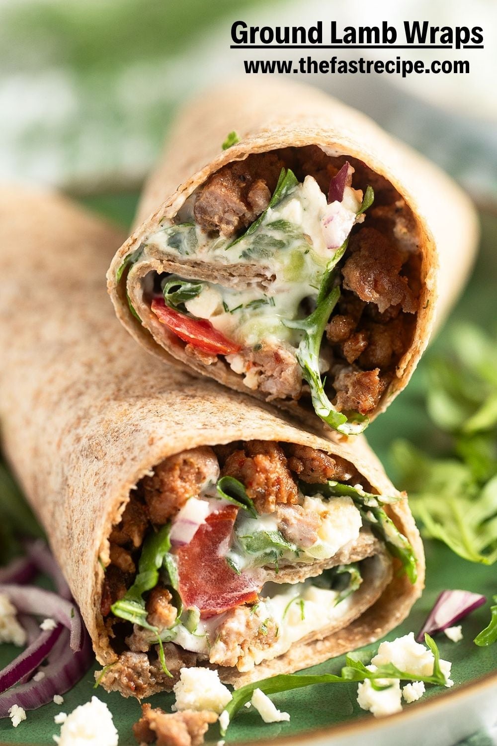Grilled Flatbread Wraps with Spiced Lamb and Tzatziki Sauce