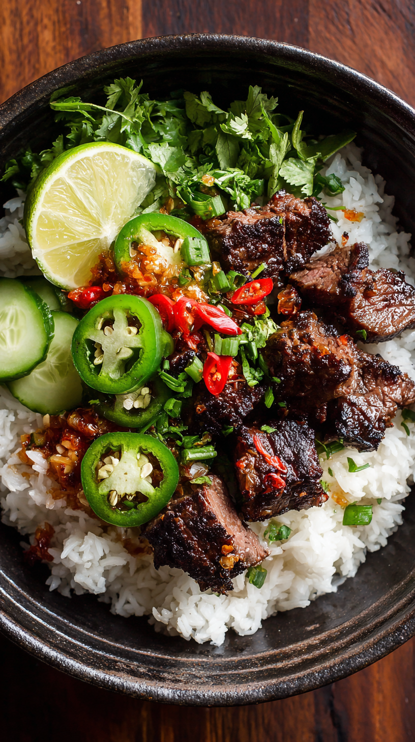 Vietnamese-Style Lemongrass Beef Stir Fry with Jasmine Rice