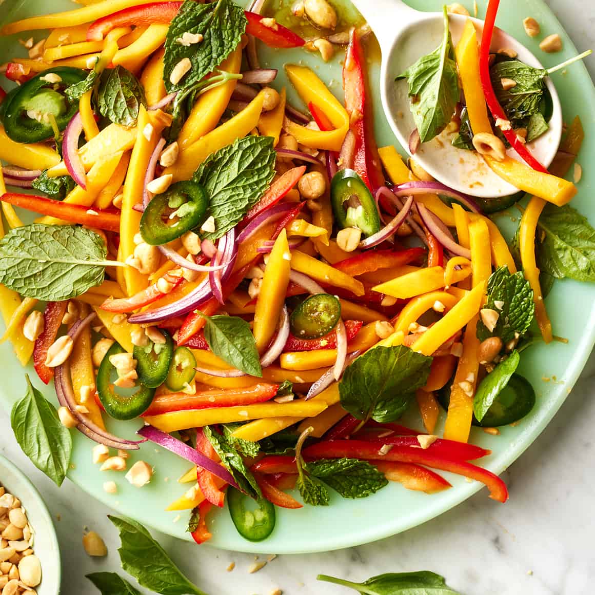Toasted Peanut and Mango Salad with Spicy Lime Dressing
