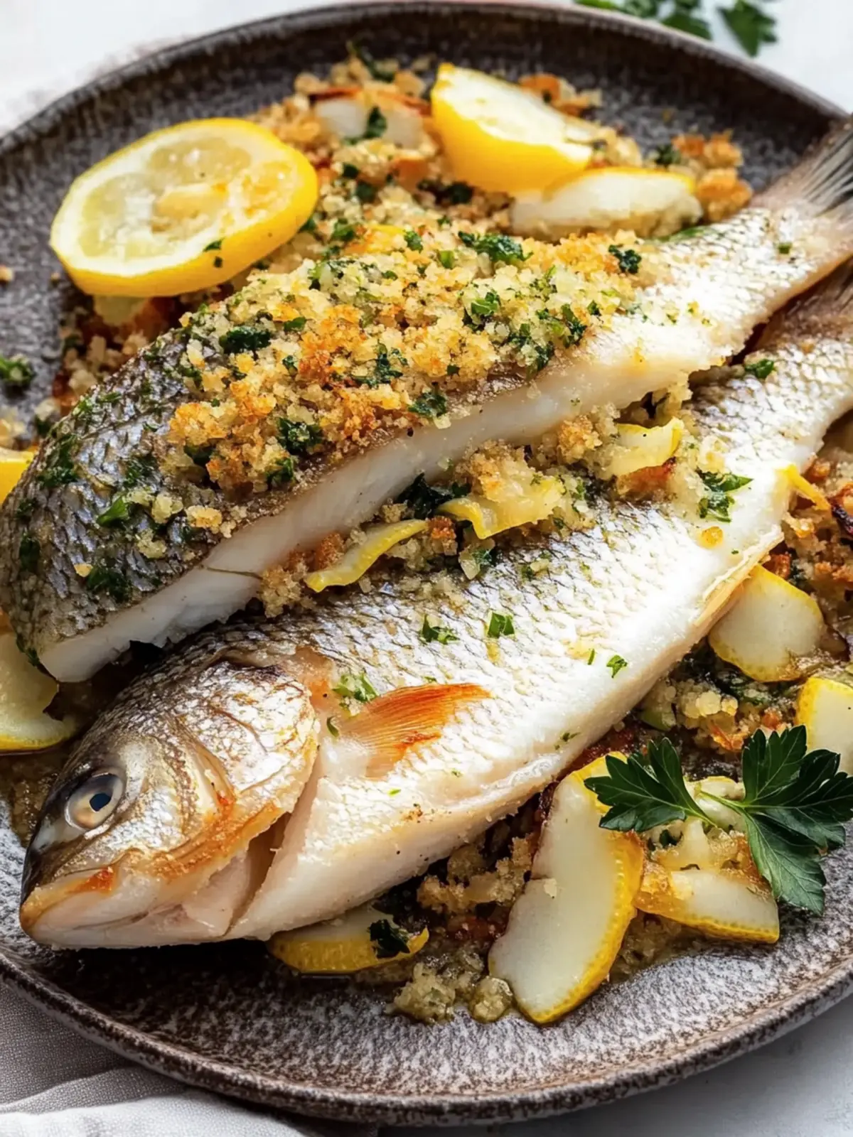 Pan-Seared Sea Bream with Garlic and Lemon-Infused Olive Oil