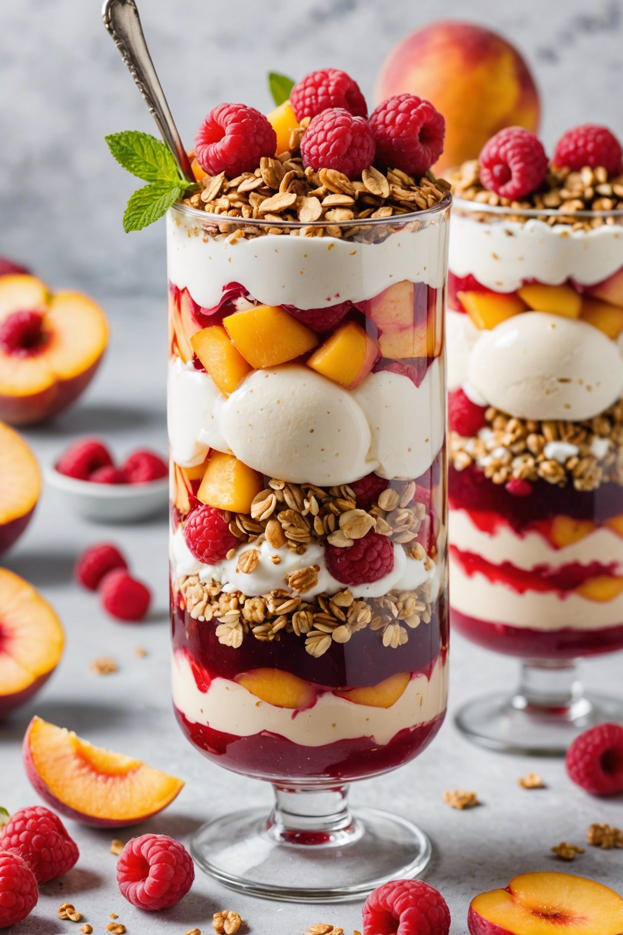 Quick Honey-Peach Yogurt Parfaits