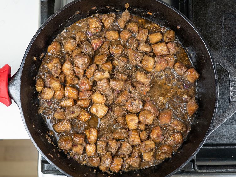 Pan-Fried Pork Sisig with Onion and Calamansi