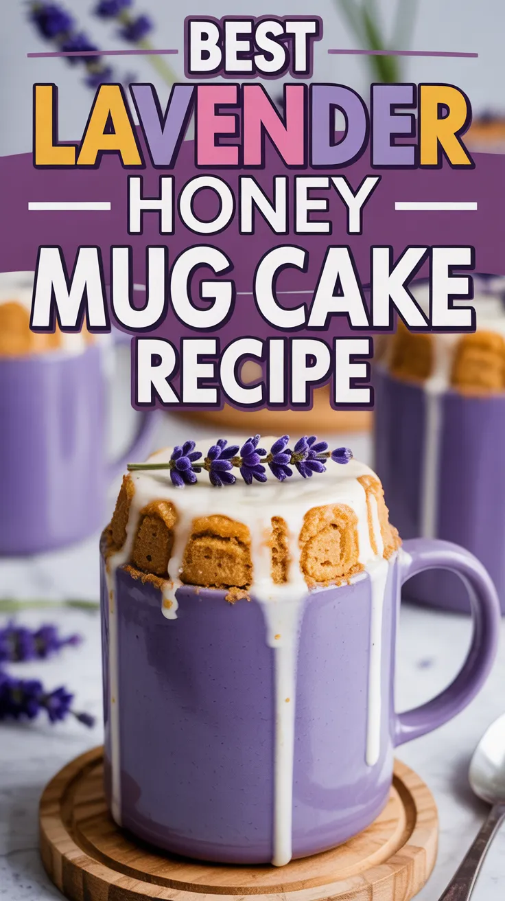 Microwave Lavender Honey Mug Cake