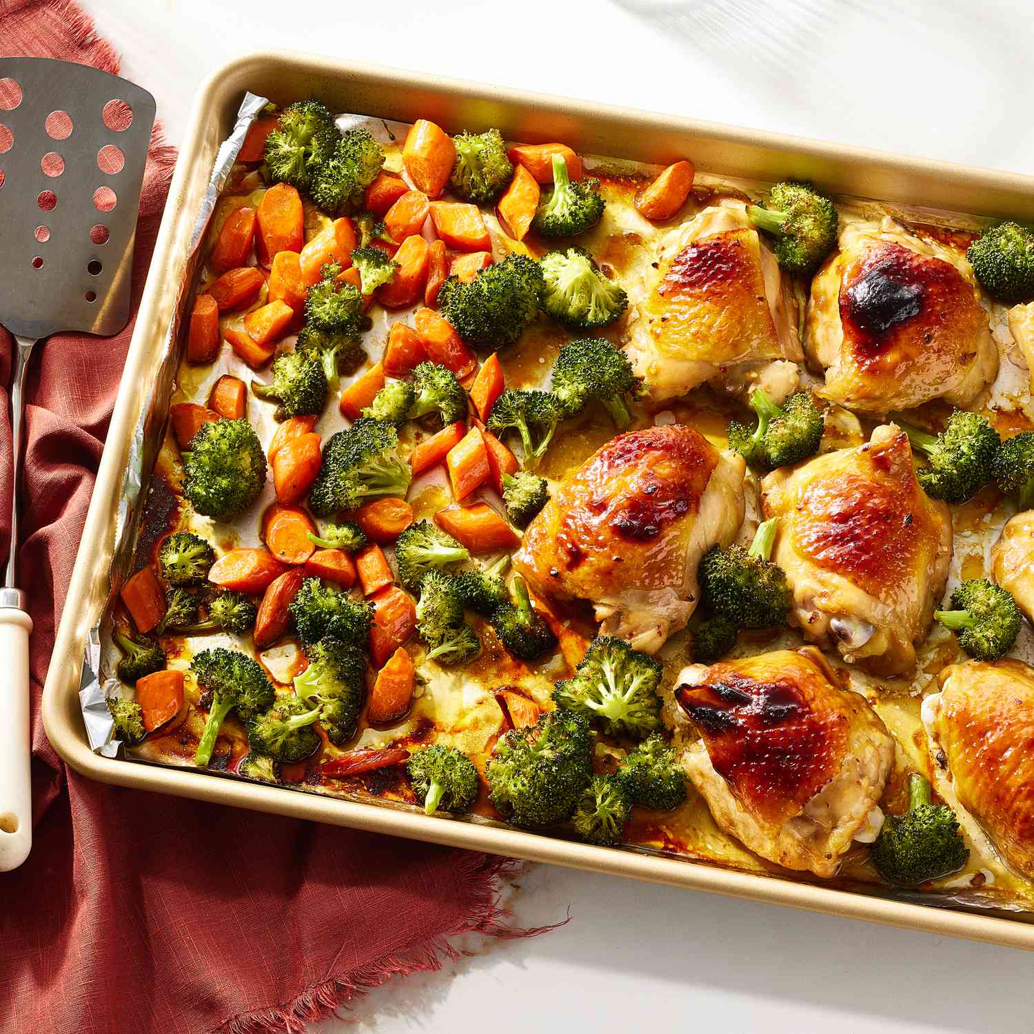 Honey-Garlic Glazed Chicken Sheet Pan Dinner