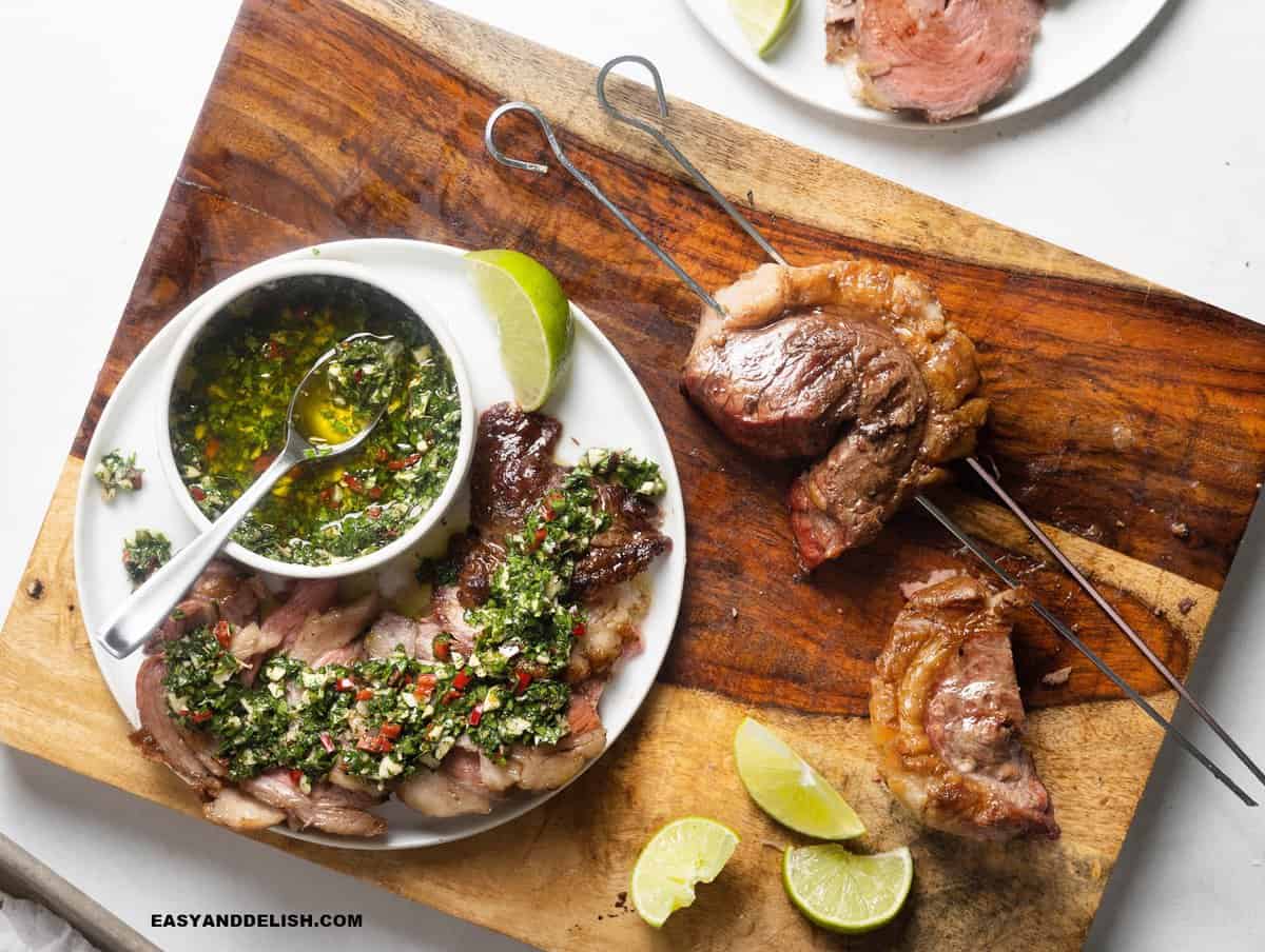 Flame-Grilled Picanha with Chimichurri Sauce