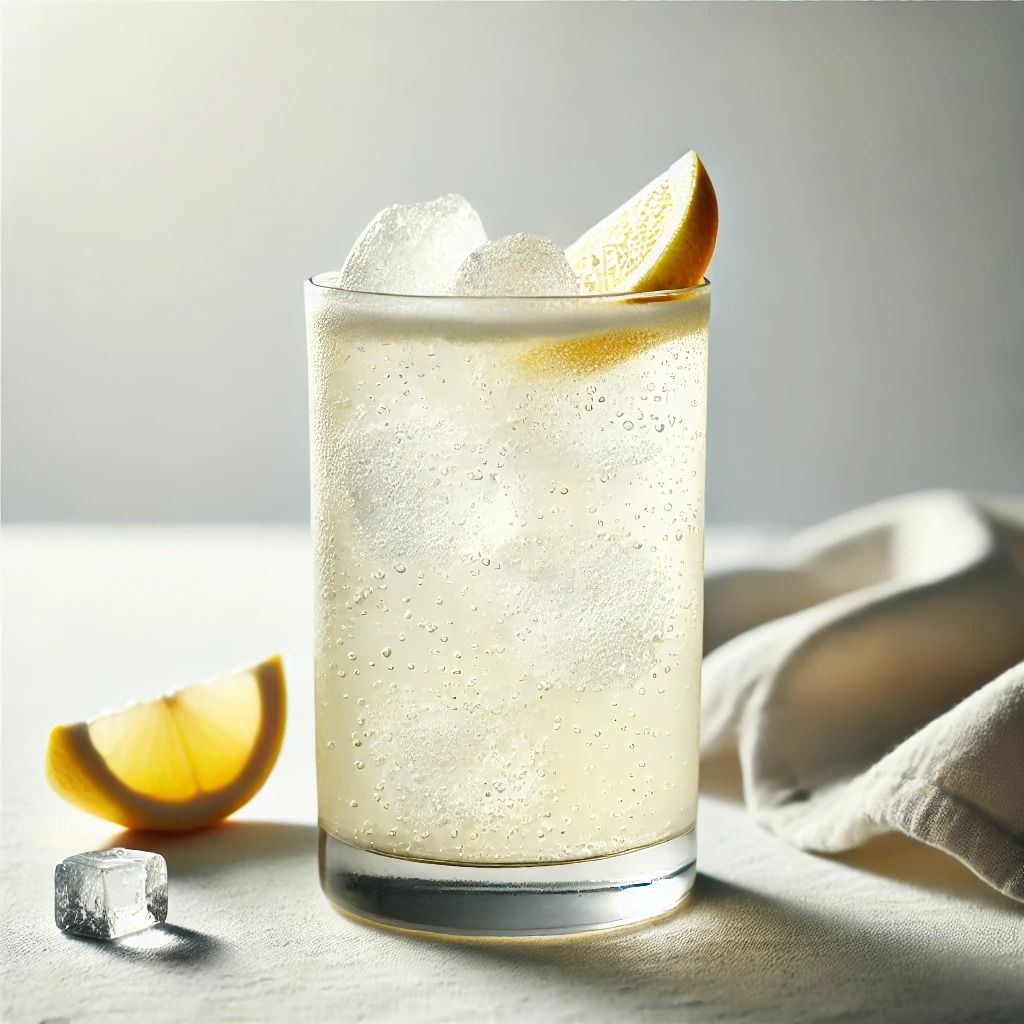 Stirred Gin Fizz with Elderflower and Lemon